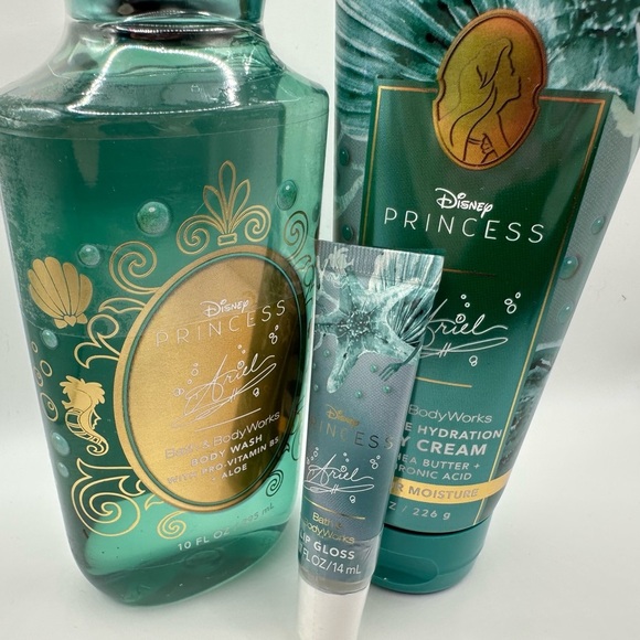 Bath & Body Works Disney Princess Ariel Little Mermaid 3-set NWT - Picture 3 of 9